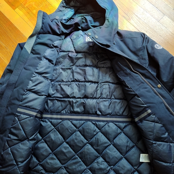 Men's navy blue heavy parka waterproof jacket size medium by lands end - Picture 4 of 6